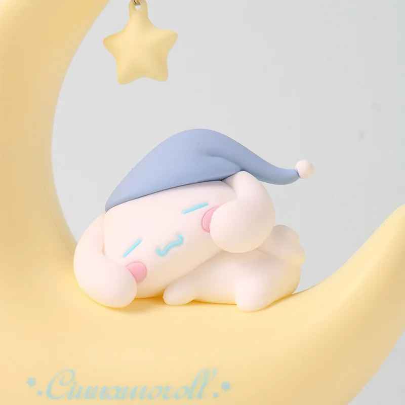 سانريو كورومي سينامورول القمر مصباح ليد Kawaii ثلاثية الأبعاد الكرتون زخرفة لطيف الجمال غرفة نوم ليلة ضوء السرير مصباح ديكور الهدايا