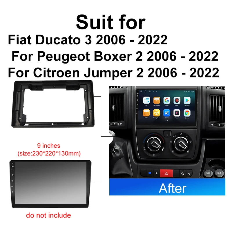 Kenvox Car Frame Fascia Adapter Canbus Android Radio Dash Fitting Panel Kit For Fiat Ducato Citroen Jumper Peugeot Boxer 2011