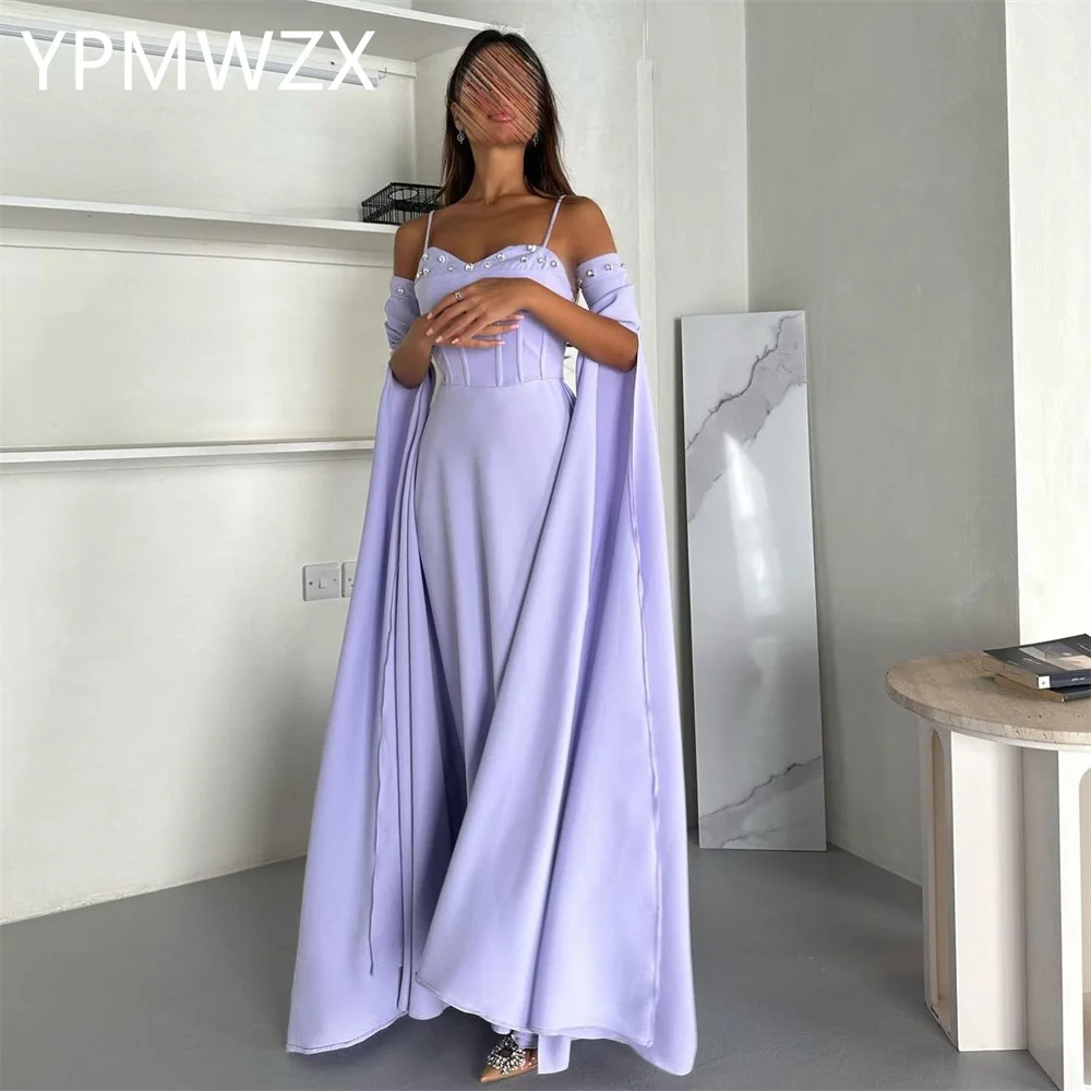 Customized Evening Dress Party Occasion Women Formal Dress YPMWZX Strapless A-line Floor Length Skirts Stole Bespoke Occasion Dr