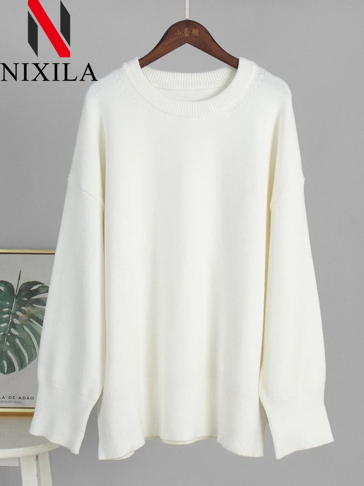 Neu im Herbst Winter Strickwaren Damen Pullover Lose Elegante Pullover Retro Mode Langarm Tops Weibliche Kleidung Outer