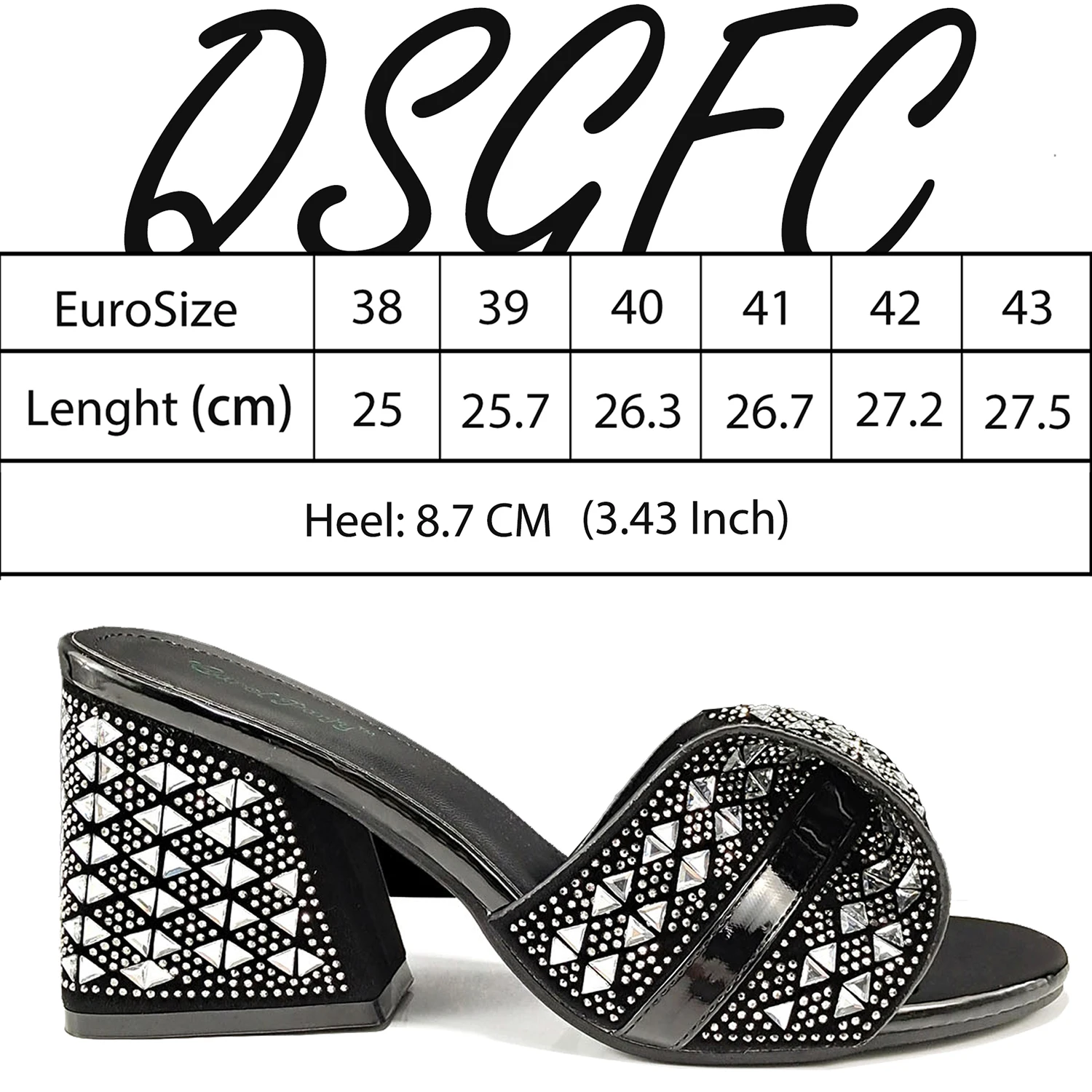 Silver Color Full of Rhinestone Decoration Women Big Heel Shoes and Cylindrical Bag Set for Party Wedding Or only A Shoes
