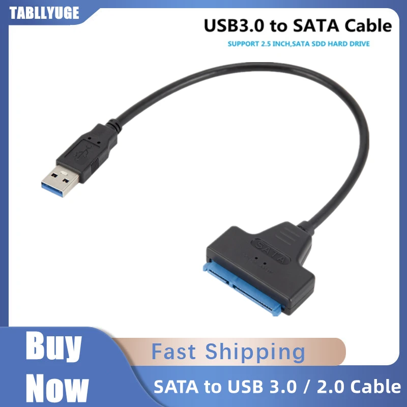 USB 3.0 SATA 3 Cable Sata To USB 3.0 2.0 Adapter Up To 6 Gbps Support 2.5 Inch External HDD SSD Hard Drive 22 Pin Sata III Cable