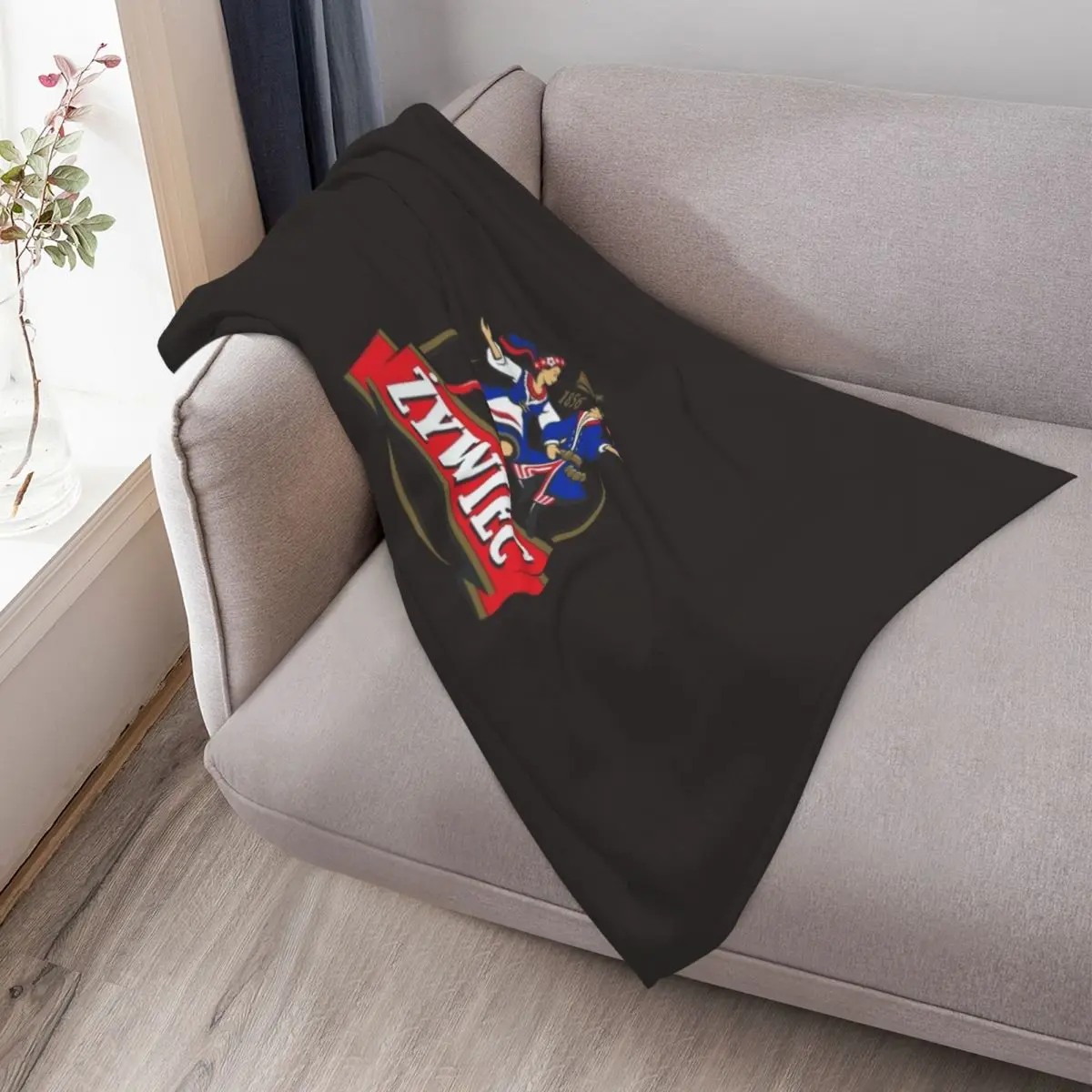 سعيد مع Zywiec 1856 بطانية رمي كلاسيكية منقوشة على الأريكة بطانيات قطيفة كبيرة وناعمة #3