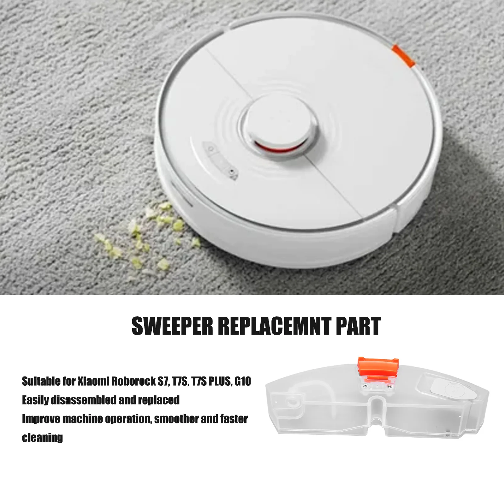 

Water Tank Replacement Part Sweeper Accessories for Xiaomi Roborock S7 T7S T7S PLUS G10