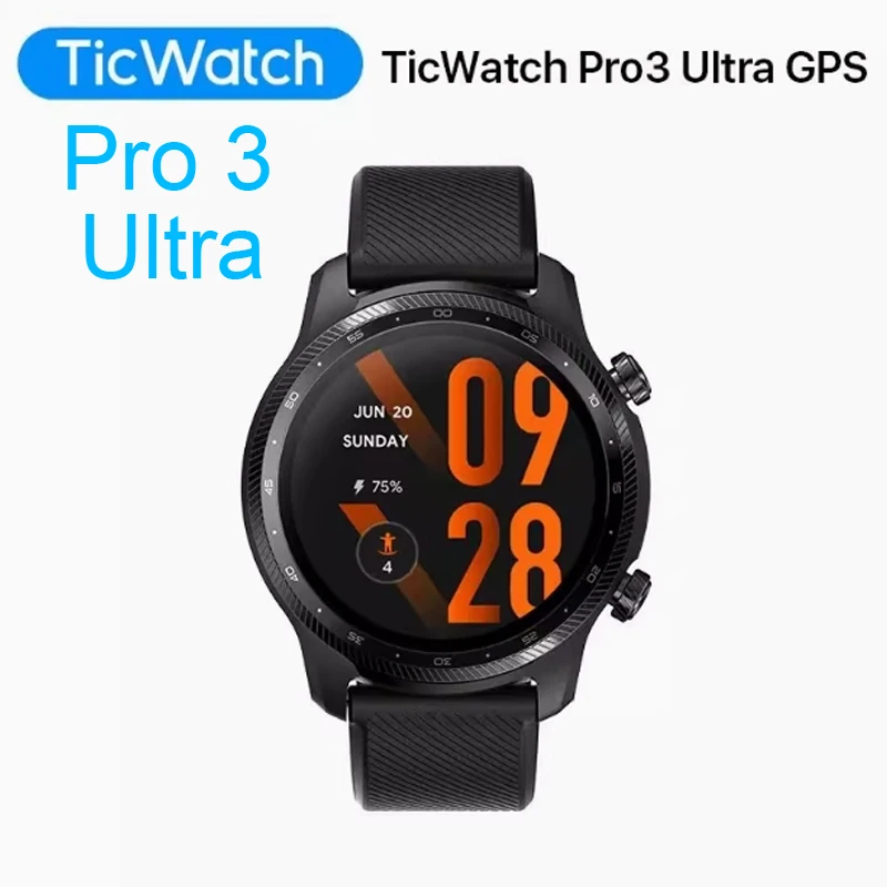 TicWatch Pro 3 Ultra （Renovate）Outdoor sports watch Heart rate/blood oxygen /GPS/ Bluetooth smartwatch Wear 4100 NFC Payment