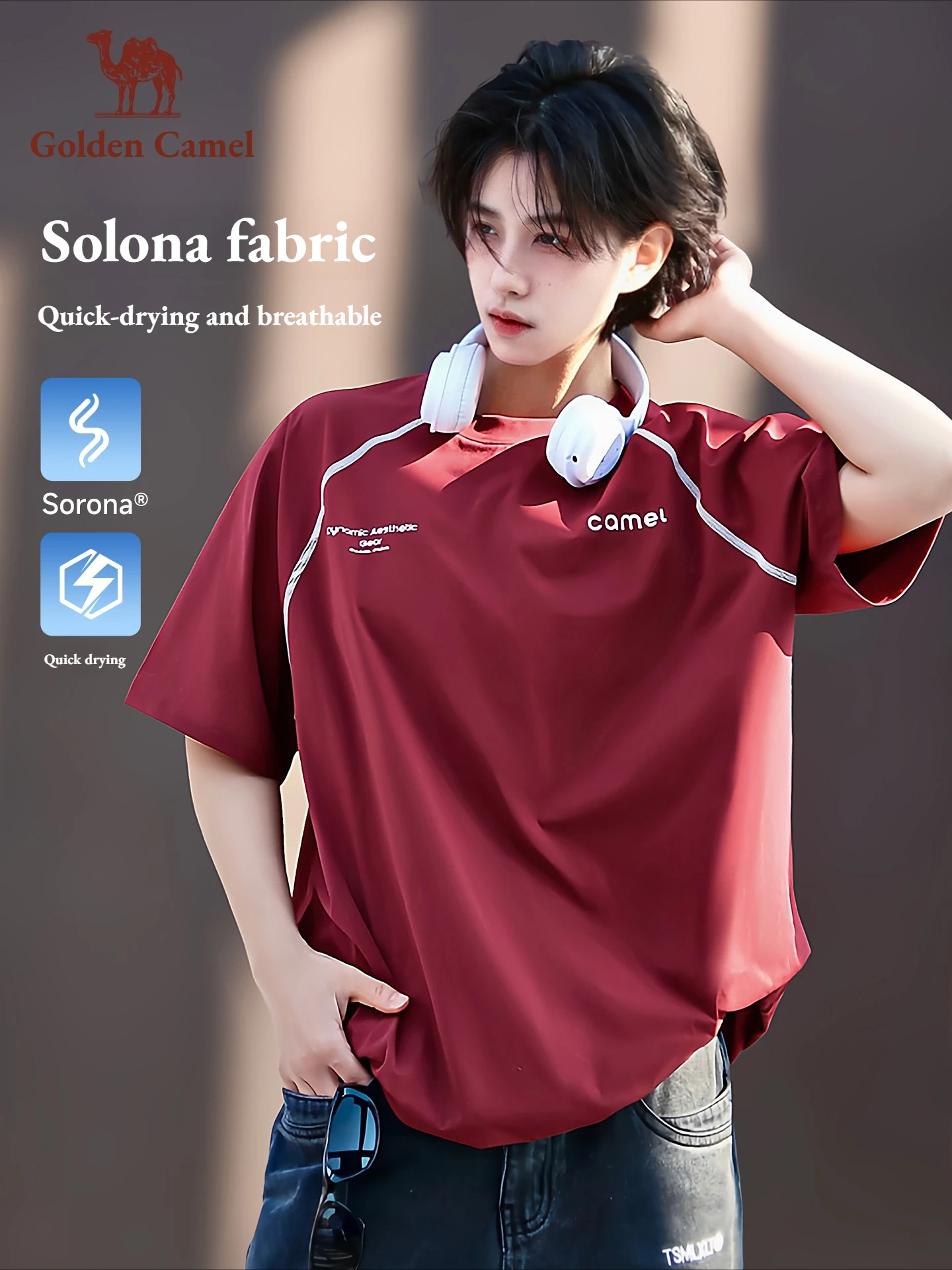 Golden Camel Men's Quick Dry Sport Short Sleeve 2026 Summer Casual Running Moisture Wicking Round Neck T-Shirt Exercise Gym Tops