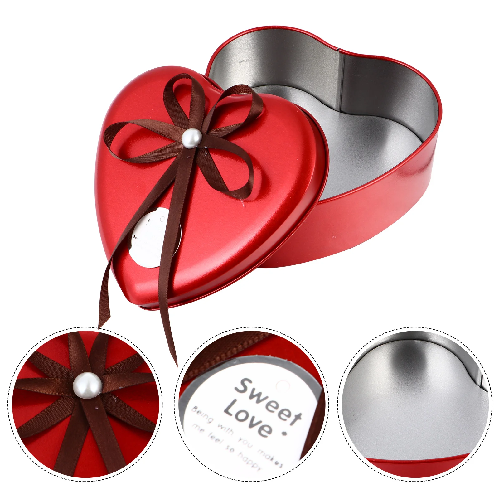 

Wedding C Heart Shape Tinplate Containers Gift Boxes Party Favor Holders Bridesmaid Gifts Banquet Supplies Packaging