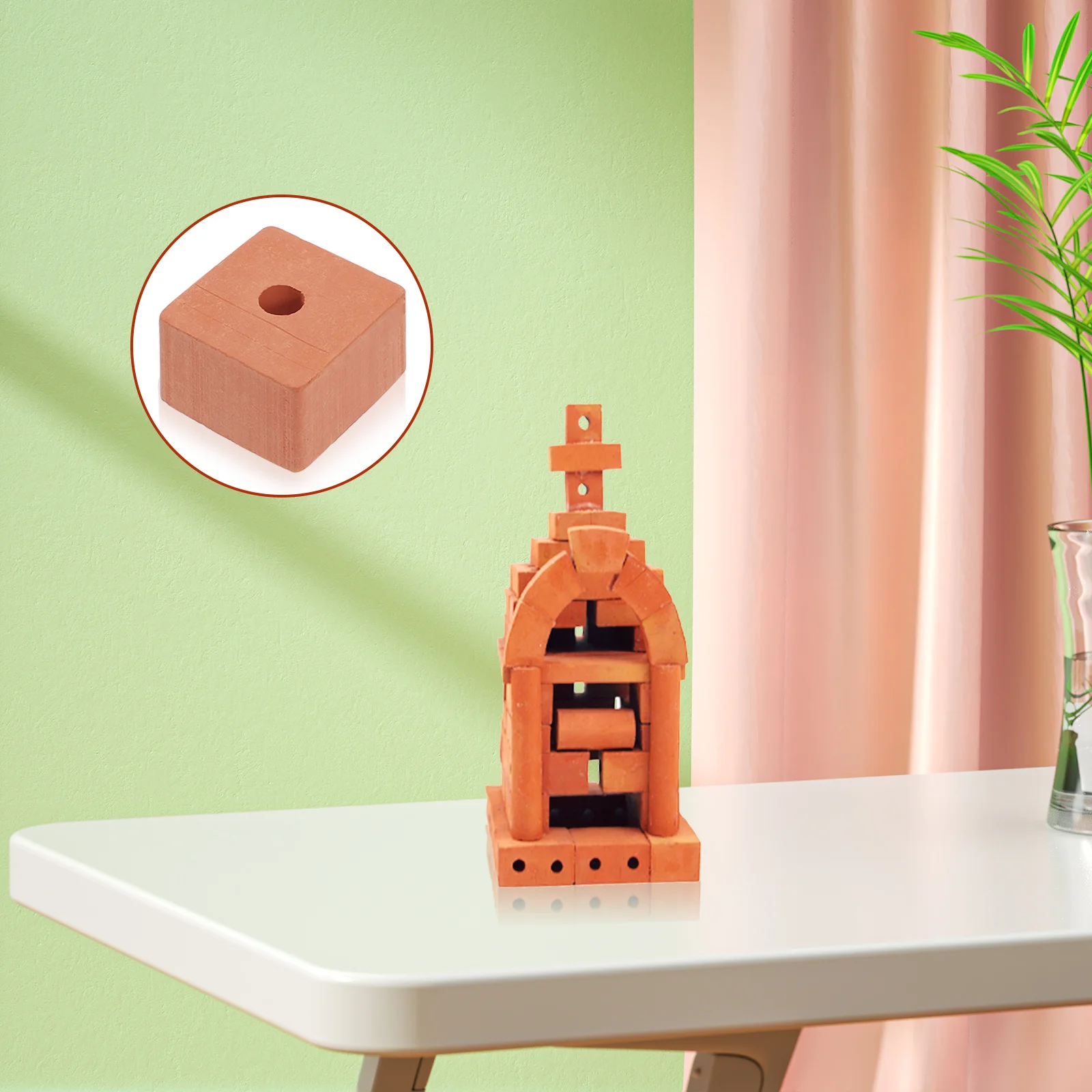 

20Pcs Simulation Mini Bricks DIY Brick Models for Micro Landscape Sand Table Building Accessories Fairy Garden Wall Bricks