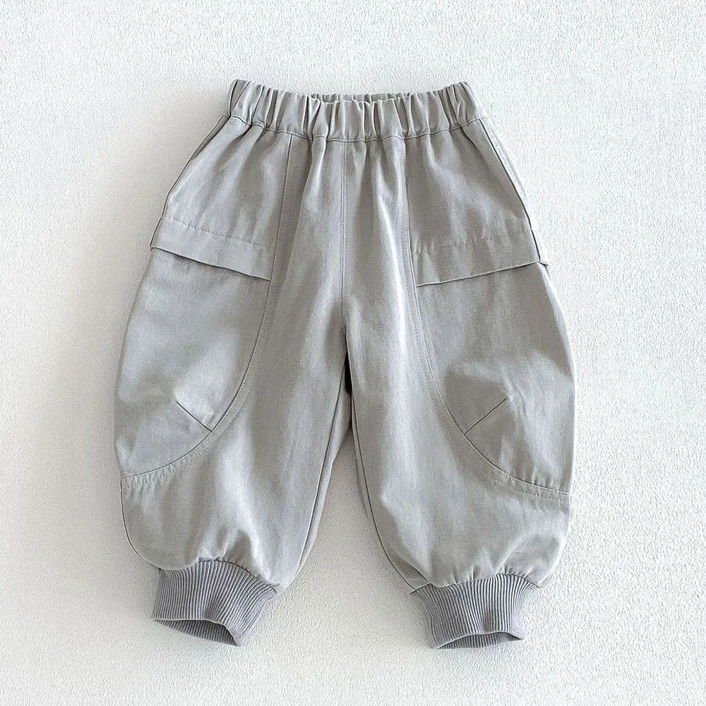 Toddler Boys Pants Solid Color Casual Loose Boutique Kids Clothing Autumn Back To School Children Trousers
