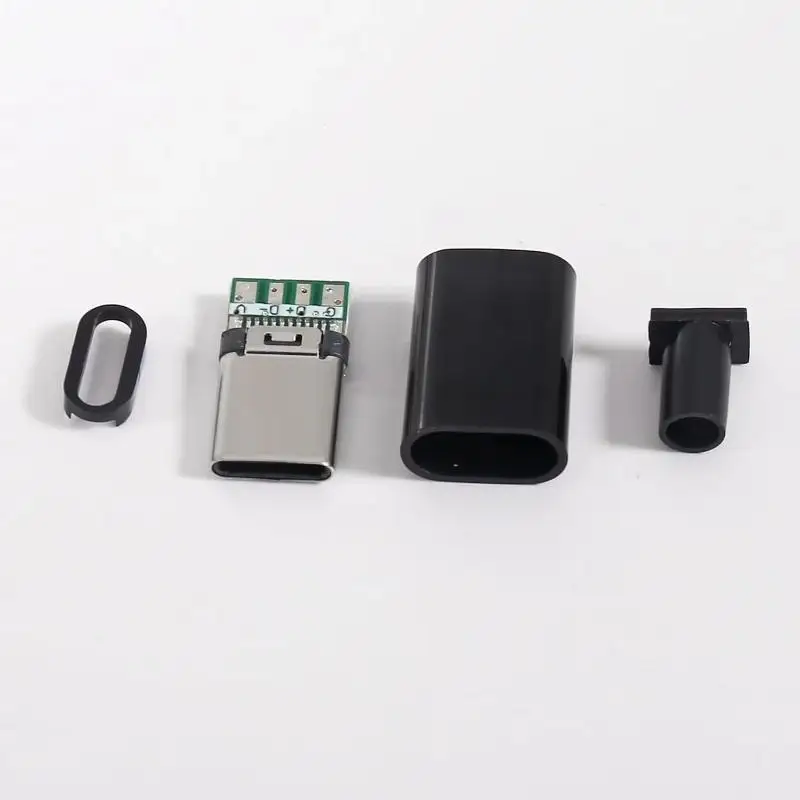 1 Set Electric Terminals Welding DIY Accessories Type C USB 3.1 3A Fast Charging USB Connectors Type C Connector Male Plug