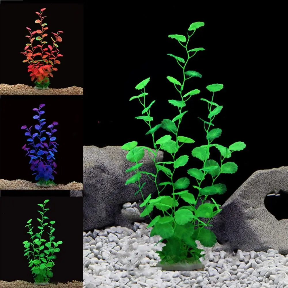 Piante subacquee artificiali realistiche Simulazione Piante acquatiche artificiali finte Plastica 40 cm Paesaggio di erba subacquea