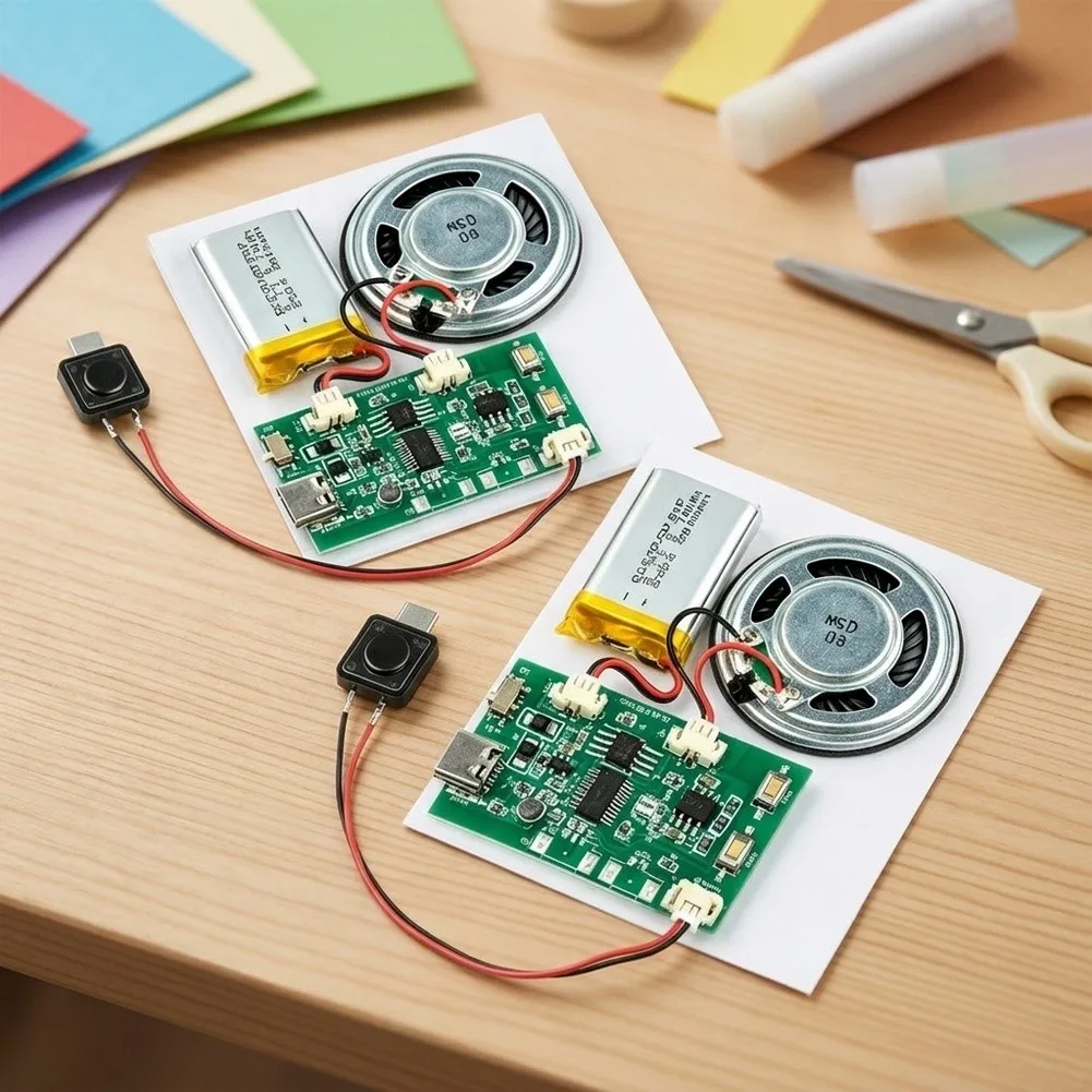 2 Pcs 8MB DIY Recordable Sound Module Voice Audio Recorder For Greeting Card Scrapbook Handmade Craft Electronic Component