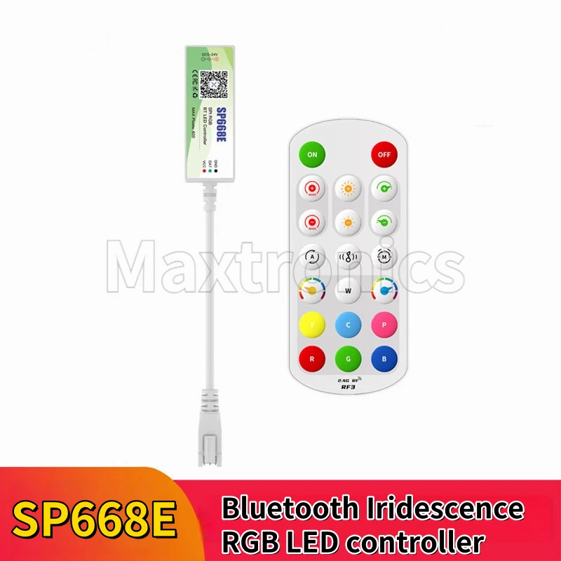 SP668E DC5-24V WS2811 WS2812B APP RF2.4G Afstandsbediening IC Muziek DIY Dynamische Effect Lichtstrip SPI RGB Bluetooth LED Controle