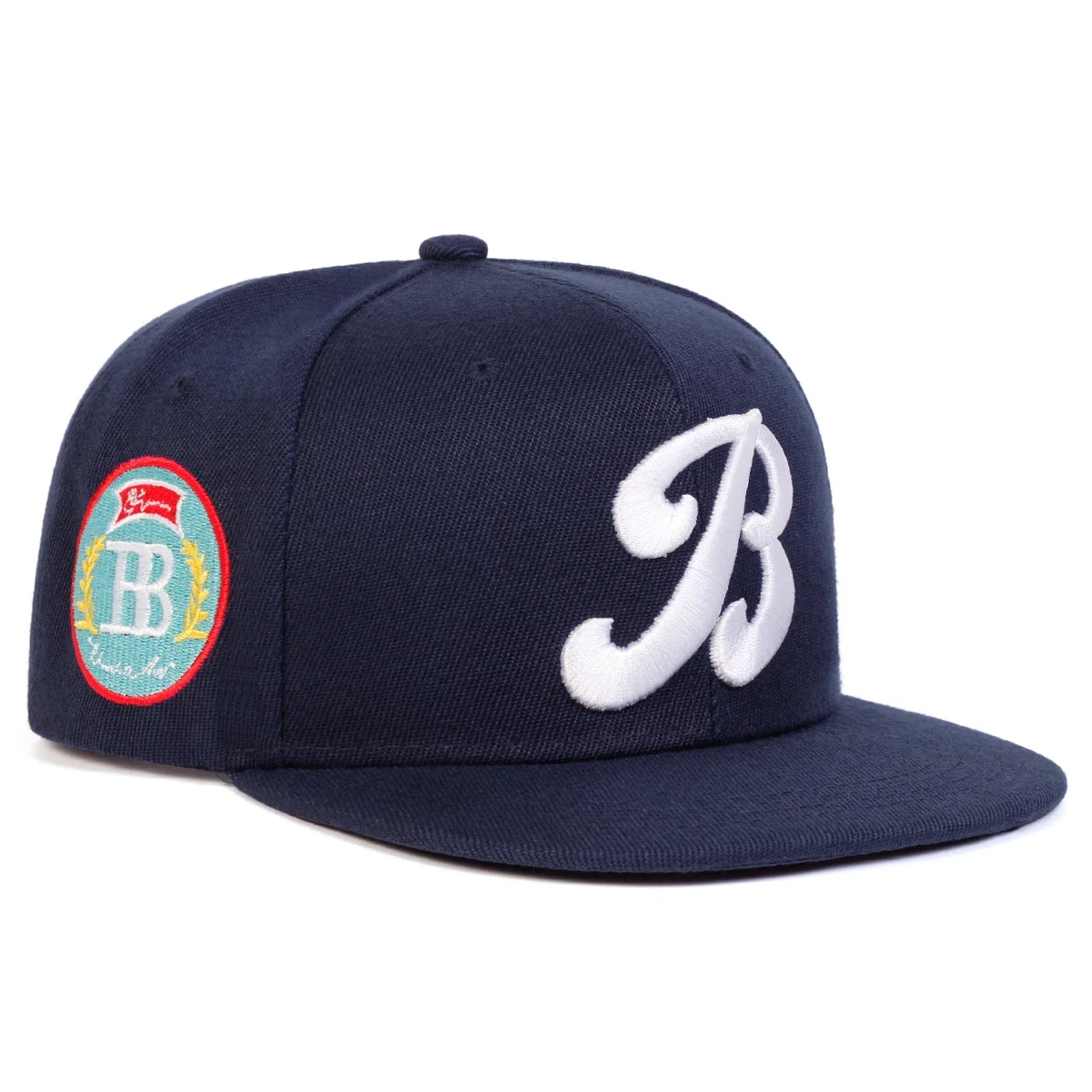 유니섹스 B 문자 자수 힙합 모자 봄 가을 야외 조정 가능한 캐주얼 야구 모자 선 스크린 모자 스포츠 모자