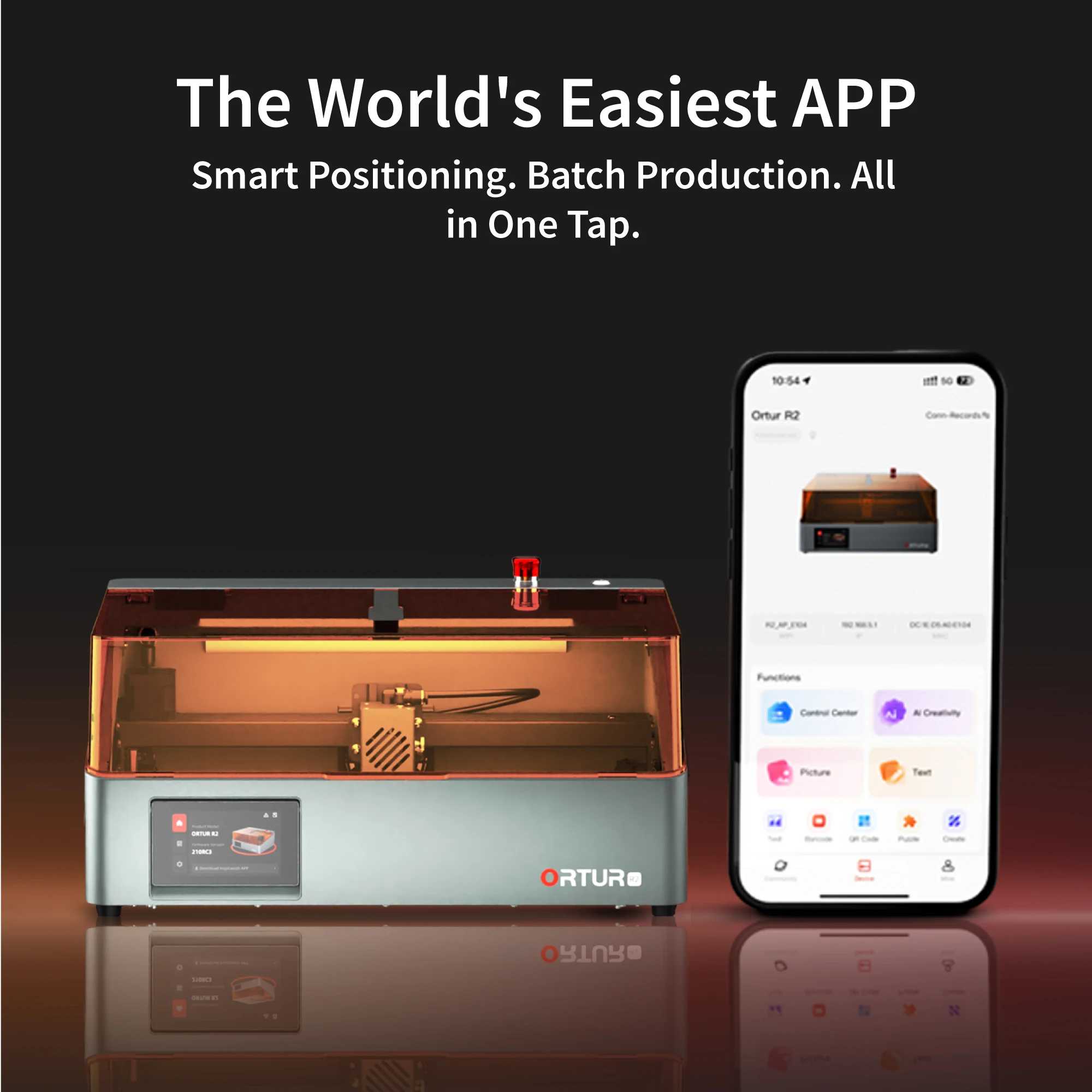 Ortur R2 10W Laser Engraver Machine Desktop CNC Cutter for DIY Wood Leather Paper Projects