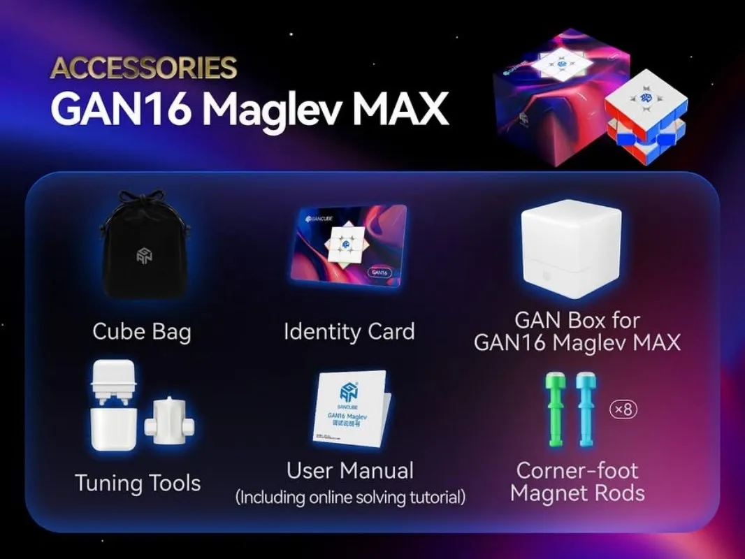 Novo gan16 maglev max gan 3x3 cubo 3x3x3 cubo magnético carro-chefe competição profissional magico puzzle brinquedo para crianças