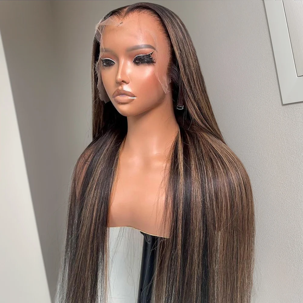 

Highlight Ombre Lace Front Wig Human Hair 180% Density 13x4Lace Front Wigs Human Hair Pre Plucked with Baby Hair