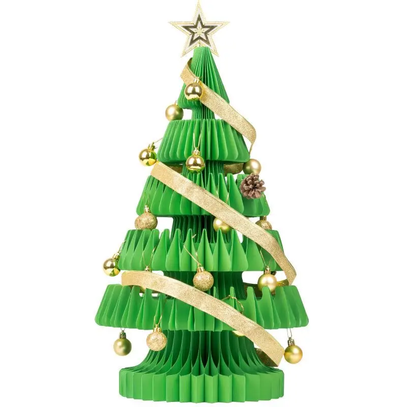 

Origami Christmas tree shopping mall New Year's decoration creative desktop living room ornament home accessories window props