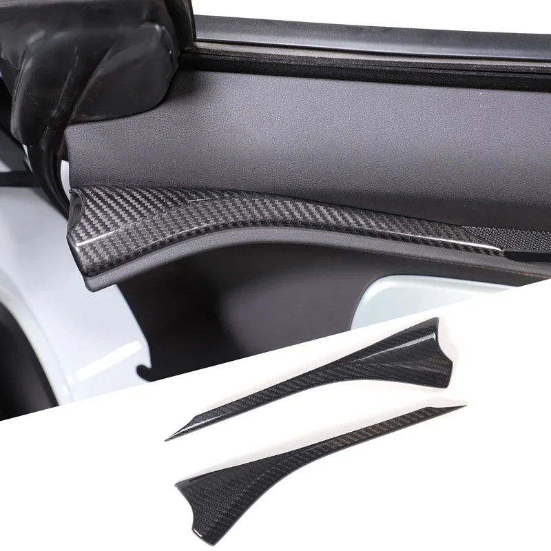 

For Chevrolet Corvette C8 Z51 Z06 2020 + Car Interior Door Panel Decorative Cover Real Carbon Fiber Interior Accessories 2 Pcs