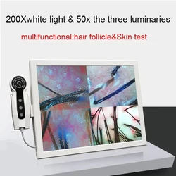 2023 HD Digital Skin Analyzer Professional Hair Scalp Camera Detector Hair Follicle Oil Moisture Test Device 15inch2023