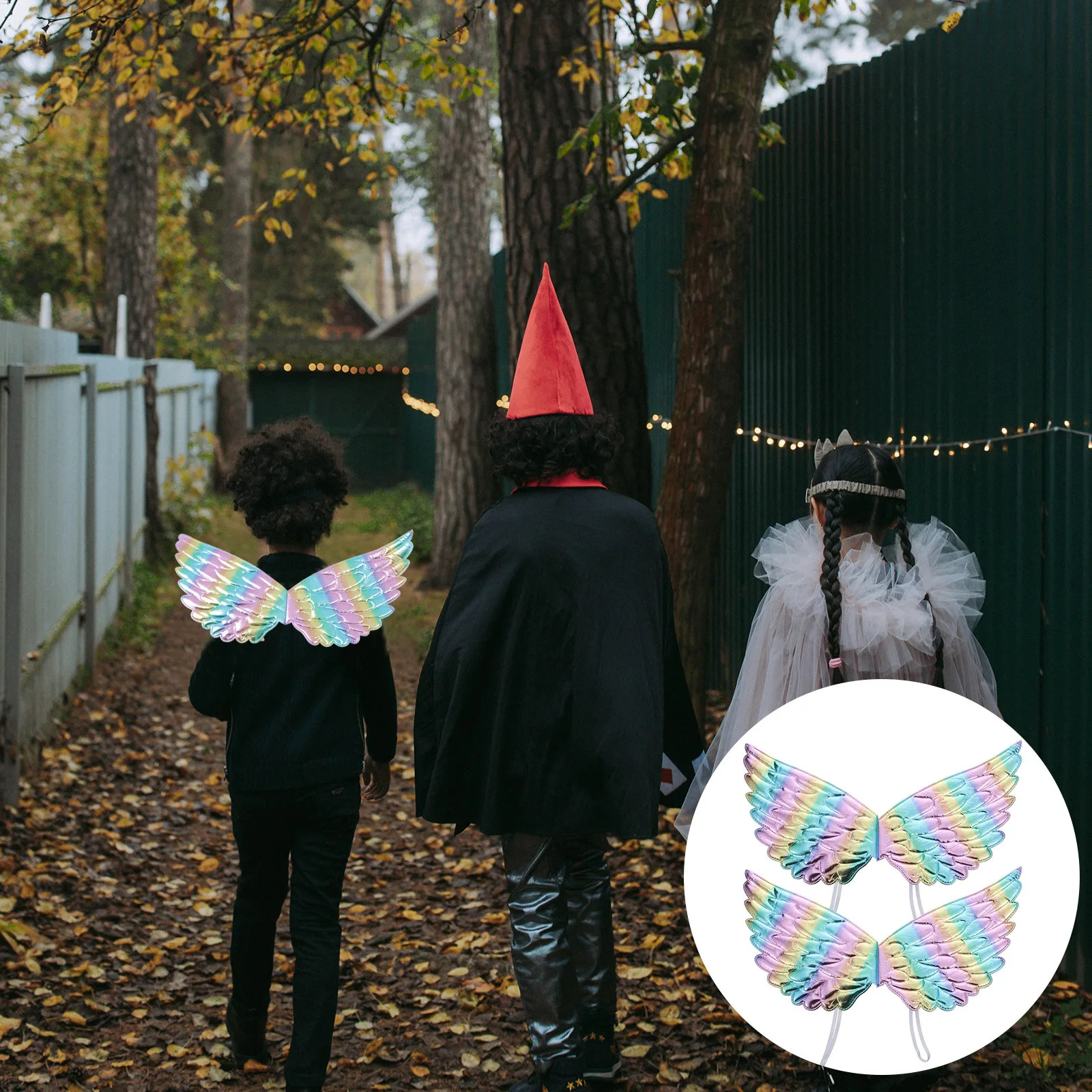 2 Stuks Kleurrijke Vleugels Cosplay Party Props Stage Performance Accessoires Opvallende Kids Kostuum Angel Wing Props