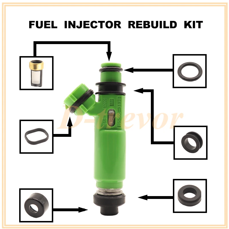 Fuel injector nozzle repair kit for 1998-2003 Mitsubishi Montero Sport 3.0L 195500-3170 MD332733