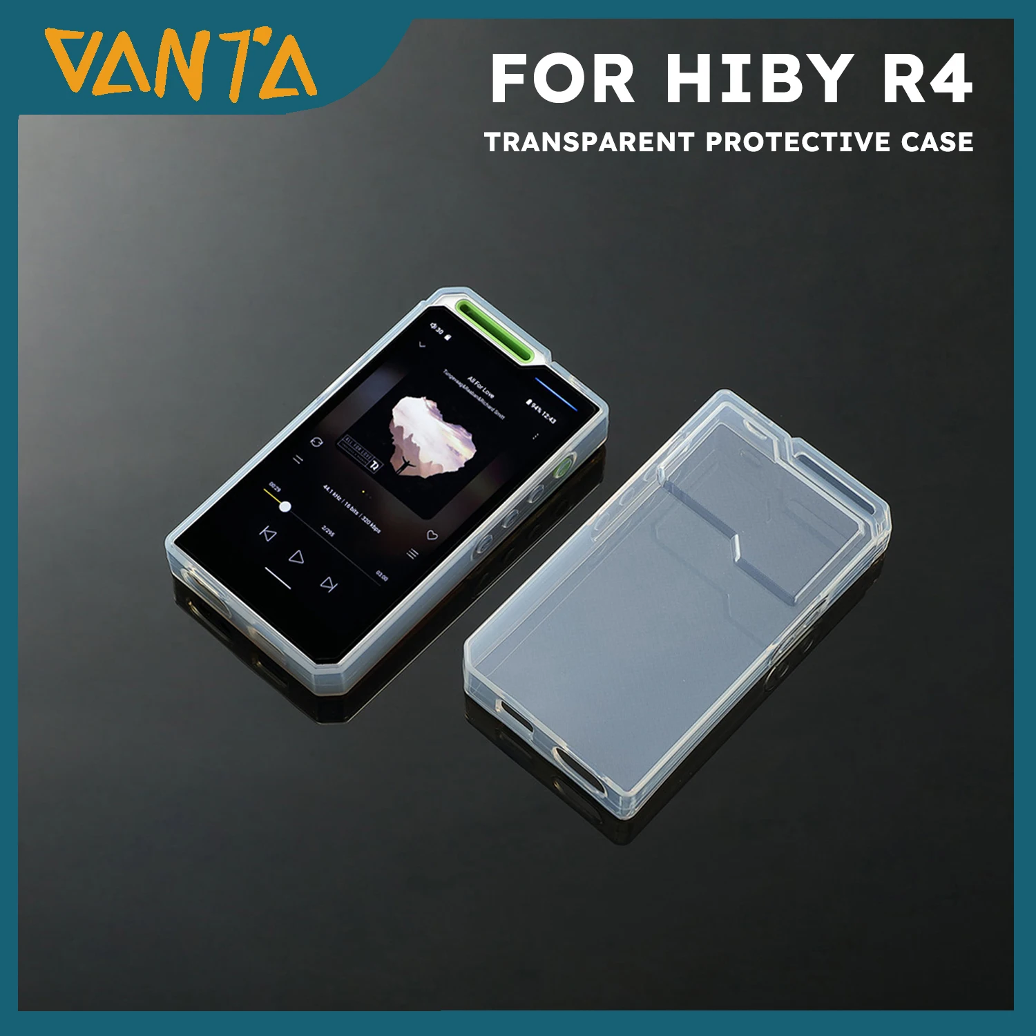 Clear EVA Transparent Protective Case for HiBy R4 Slim Shockproof Anti-Scratch TPU Cover Fit Perfectly Lightweight Durable
