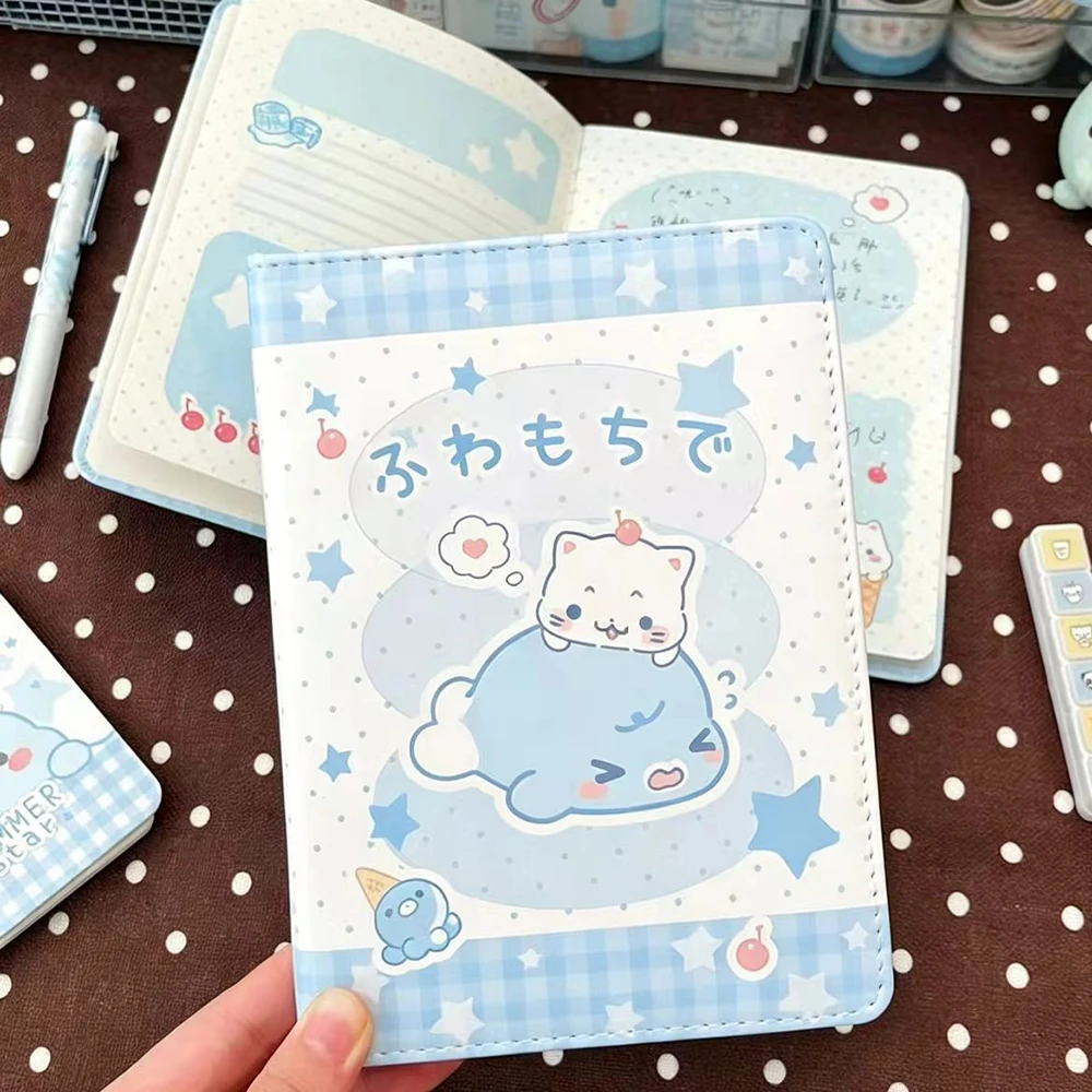 Little seal leather notebook, cute animal cartoon notebook, student portable diary, full-color inner pages