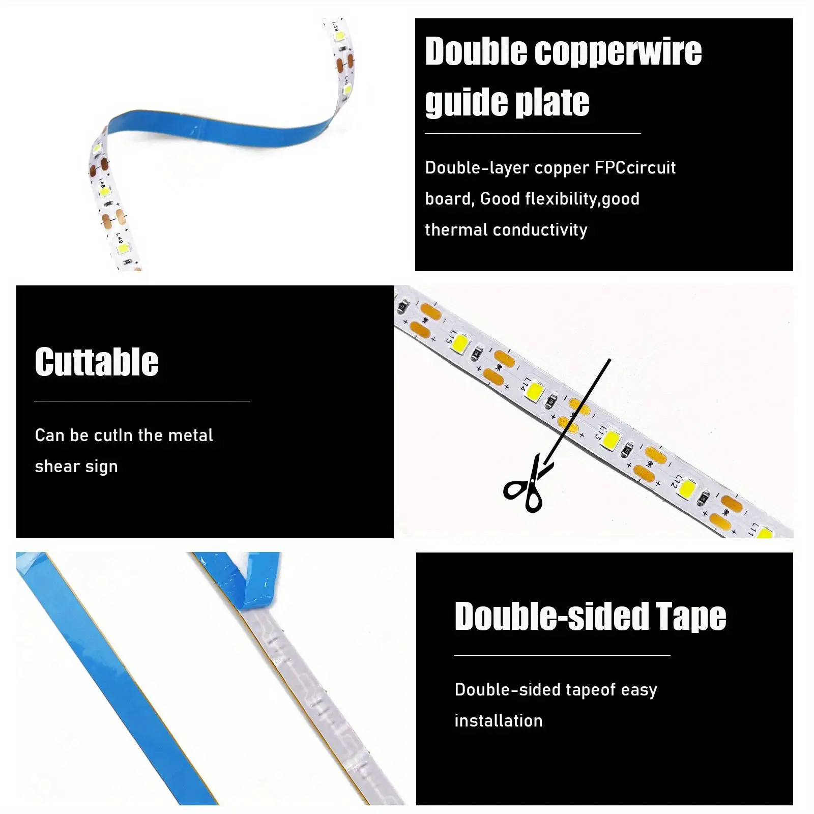 Striscia LED USB 5V con sensore di scansione manuale Interruttore ON/OFF Dimmerabile 2835 Lampada a nastro flessibile per TV Retroilluminazione Armadio Arredamento della stanza