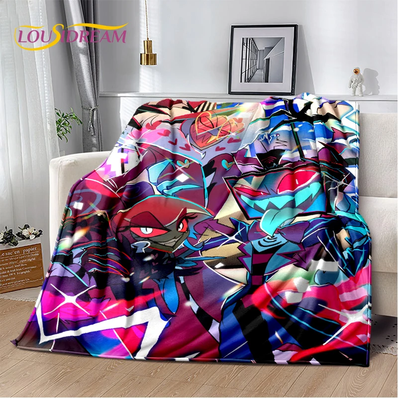 2025 H-Hazbin فندق تشارلي الكرتون بطانية ناعمة ، بطانية رمي لينة للمنزل غرفة نوم أريكة تتحول لسرير نزهة غطاء السفر هدية الطفل #3