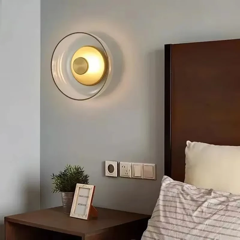 Modern Led Wall Lamp Glass Nordic Living Bedroom Bedside lamp kitchen Lighting Bowl Hanging Sconces Indoor Decor Light Fixtures