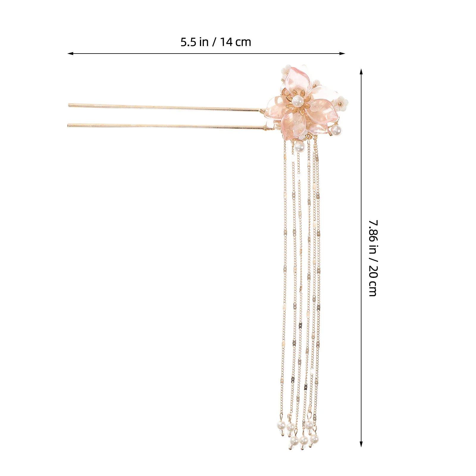 

Alloy Retro Flower Stick Tassel Hairpin Chinese Style Headdress Vintage Hair Fork For Women Head Wear Hair Fixing