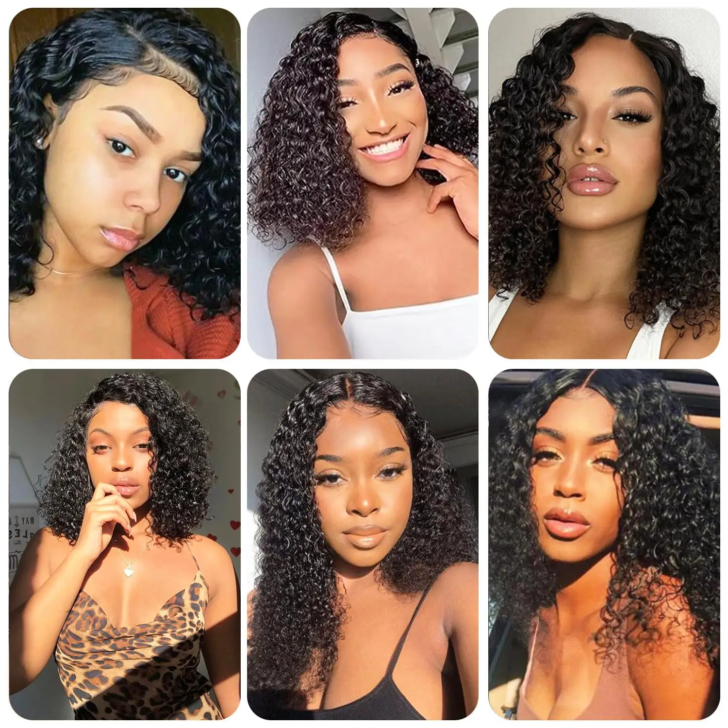 Water Wave 200% Density Pre Plucked Short Bob 13x4 Full Lace Frontal Wig Brazilian Virgin Human Hair Wigs For Black Women 14Inch