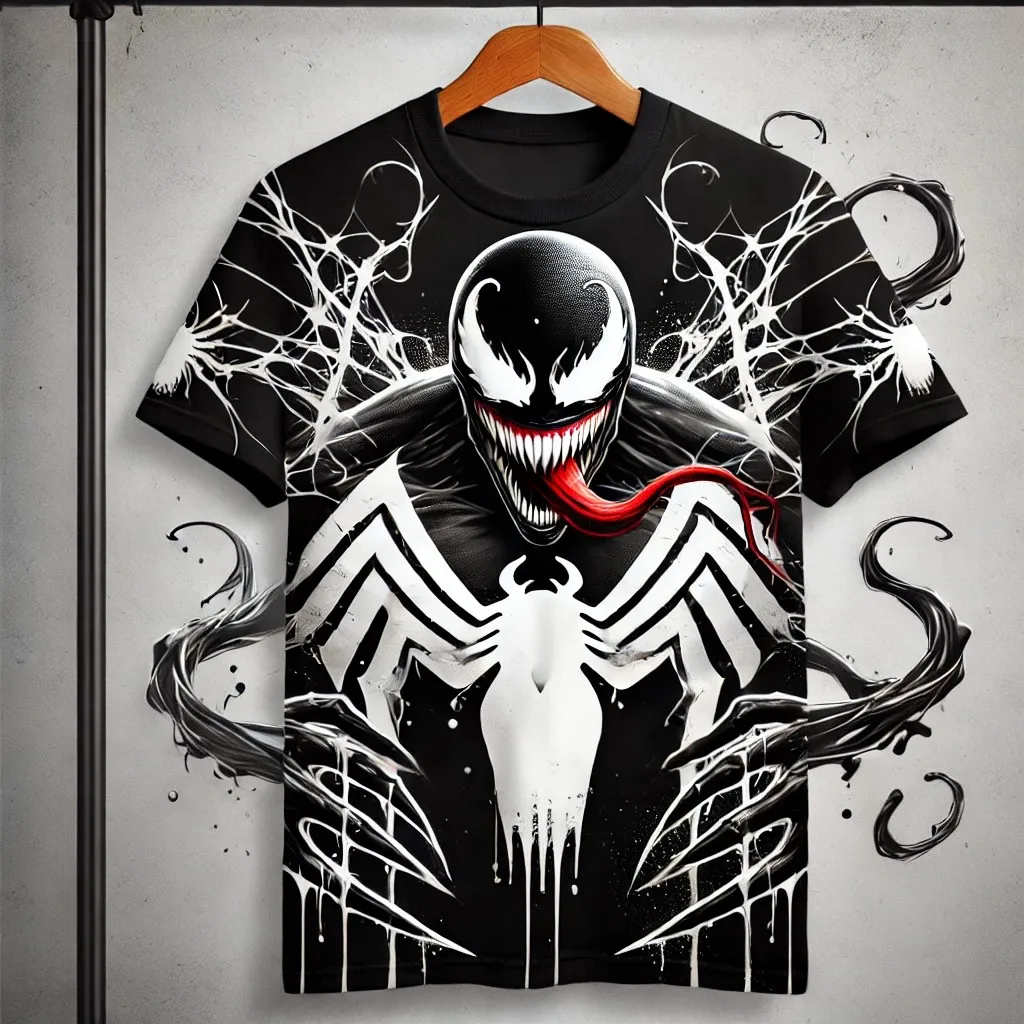 Marvel New Movies Venom 3 Tshirts Fashion Men Women Cartoon Sweatshirt Tops T-shirts For Kids Boys Girls Kids Halloween Tshirt ﻿