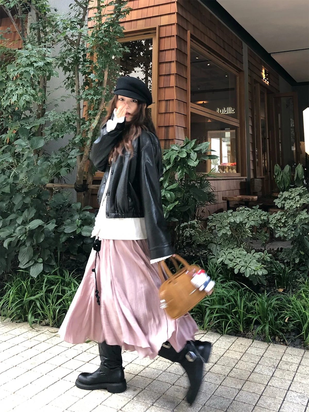 

Пышная юбка Dync Petal, женская, розово-фиолетовая, весенняя, в корейском стиле, с легкой эластичностью, для повседневной носки