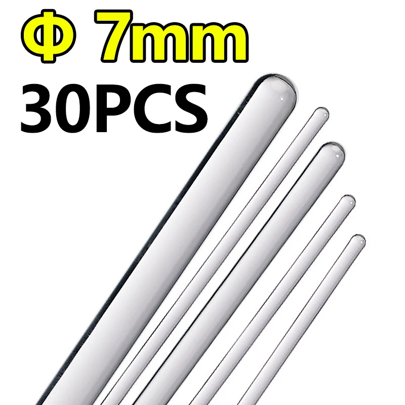 30 pieces of high borosilicate glass rod, diameter 7mm, beaker drainage stirring rod, length 150mm 200mm 250mm 300mm 350mm 400mm