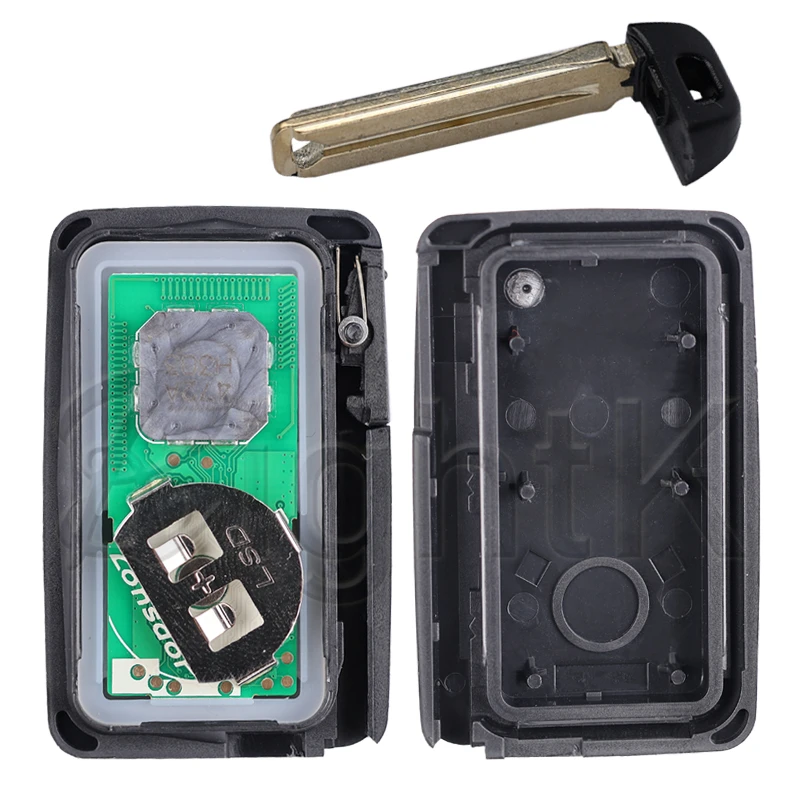 

Смарт-ключ-брелок для автомобиля 312 МГц для Toyota Rav4 Auris 2006-2011, плата с 4D-чипом 271451-0500, автомобильная ключ-карта с лезвием и логотипом, 2 кнопки