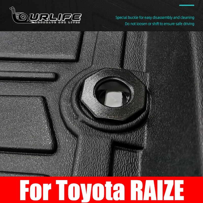 For TOYOTA RAIZE ROCKY Car Trunk Mat Catpet Dustproof Waterpoof Easy Clean Back Floor Mats Carpet TPO TPE Car Accessories