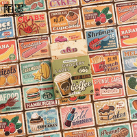 45pcs/Box Department Store Label Series Box Sticker Retro DIY Diary Junk Journal Decoration Label Sticker Album Scrapbooking