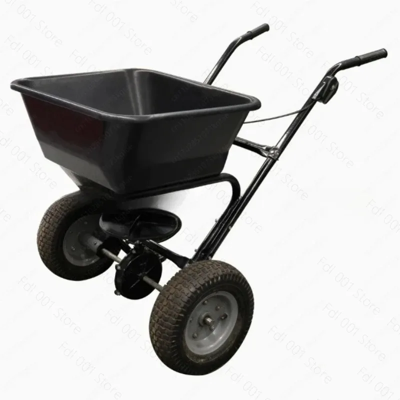 Garden Lawn Push Fertilizer Spreader – Salt & Ice Melt Spreader for Seeding & Deicing Applications