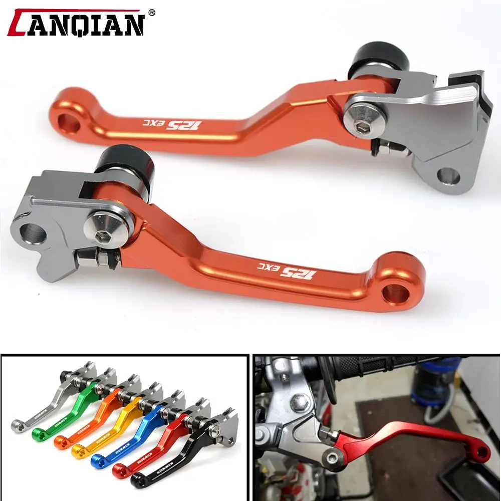 CNC Laser Printing Motorcycle Dirt bike Pivot Brake Clutch Levers For 125 EXC 2009-2013 Motocross Accessories 125EXC EXC 125