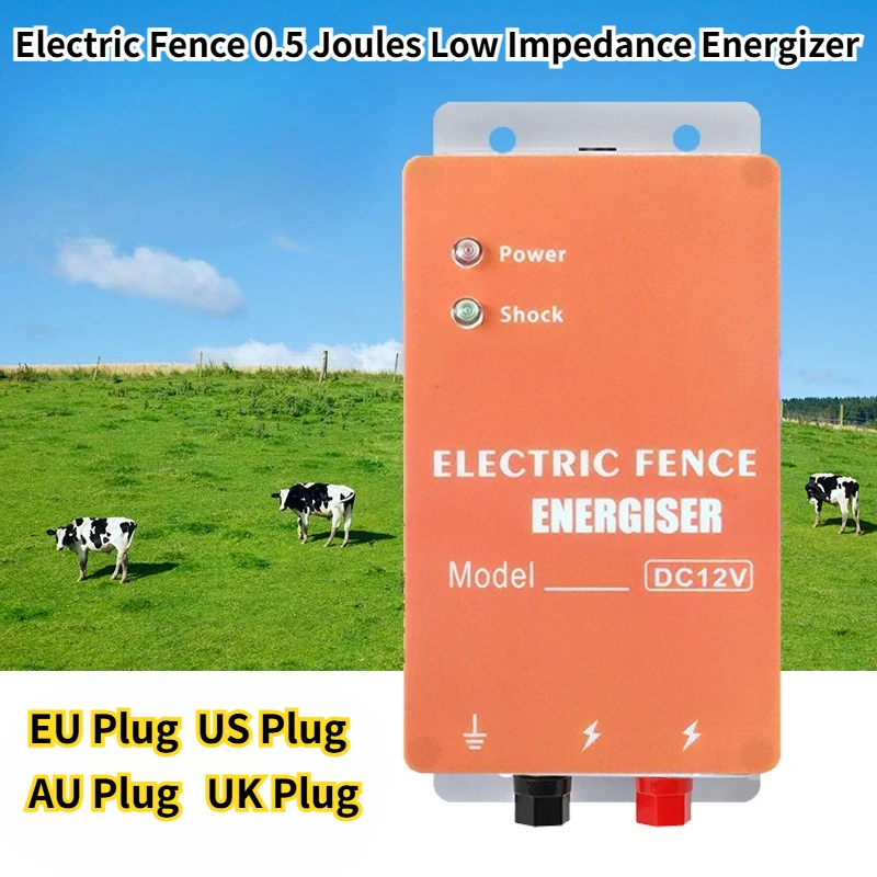 Electric Fence 0.5 Joules Low Impedance Energizer Livestock Sheep Dog Pig Elephant Cattle Animals High Voltage Pulse Controller