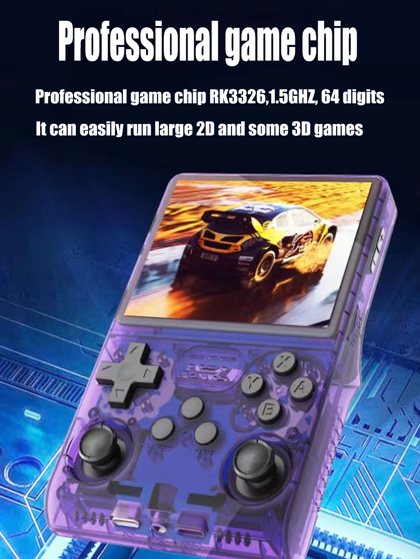 

The R36S retro handheld game console features a 3.5-inch IPS screen and is a 64GB / 128GB portable gaming device