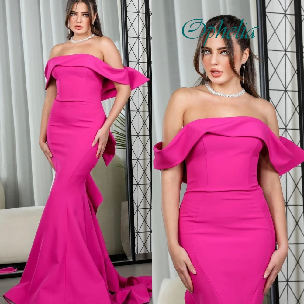 Customized Exquisite Strapless Off the Shoulder Sleeveless Evening Dress High Quality Satin Prom Dresses Temperament Party Gowns