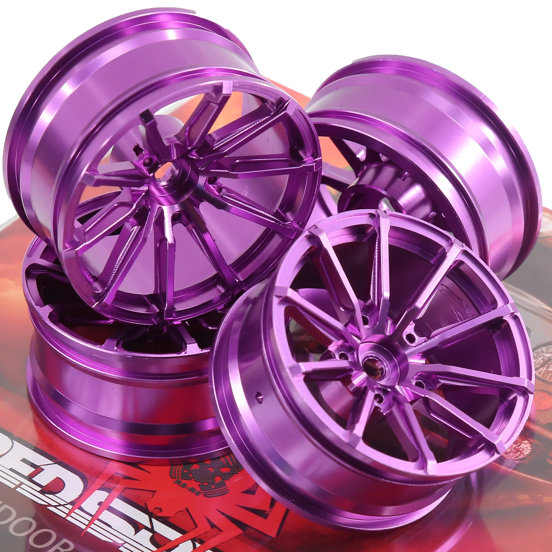 4 pçs cnc liga de alumínio aro da roda cubo do pneu rc peças atualização para 1/10 rc carro touring yokomo sakura d5 tamiya tt02 carro rc corrida