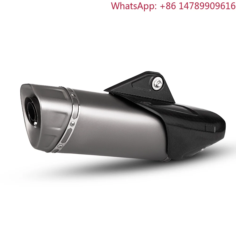 Stainless Steel Universal Motorcycle Exhaust, 51mm Inlet Muffler With DB Killer For Sport Bike, Scooter, ADV, Off-Road UseMotor