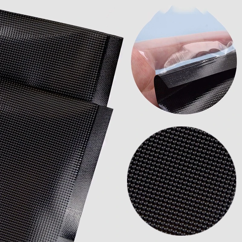 TETP 100Pcs Black Nylon Vacuum Bags With Texture Home Sausage Fruit Meat Chicken Fresh Sealing Storage For Small Business