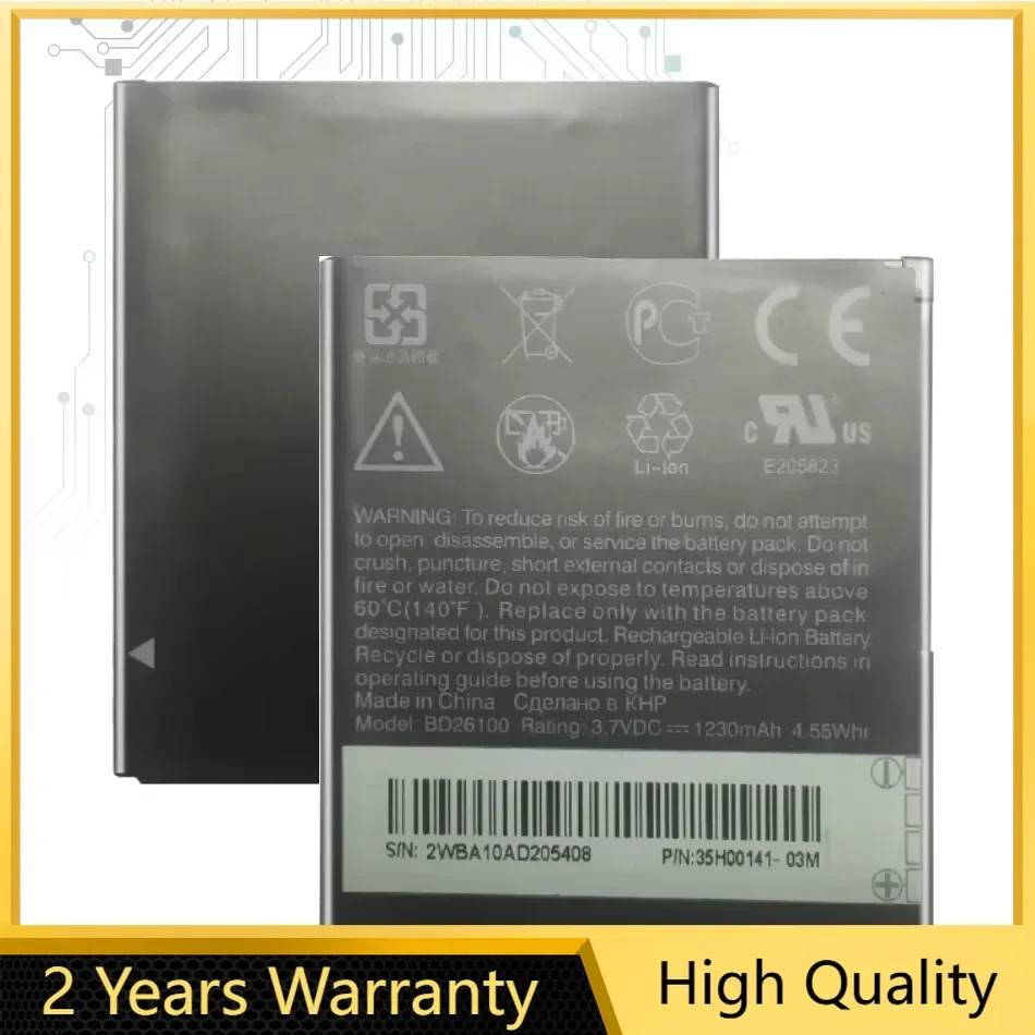 BD26100 Li-ion Battery For HTC Desire HD G10 A9191 T8788 7 Surround A9192 T9192 Inspire 4G myTouch HD