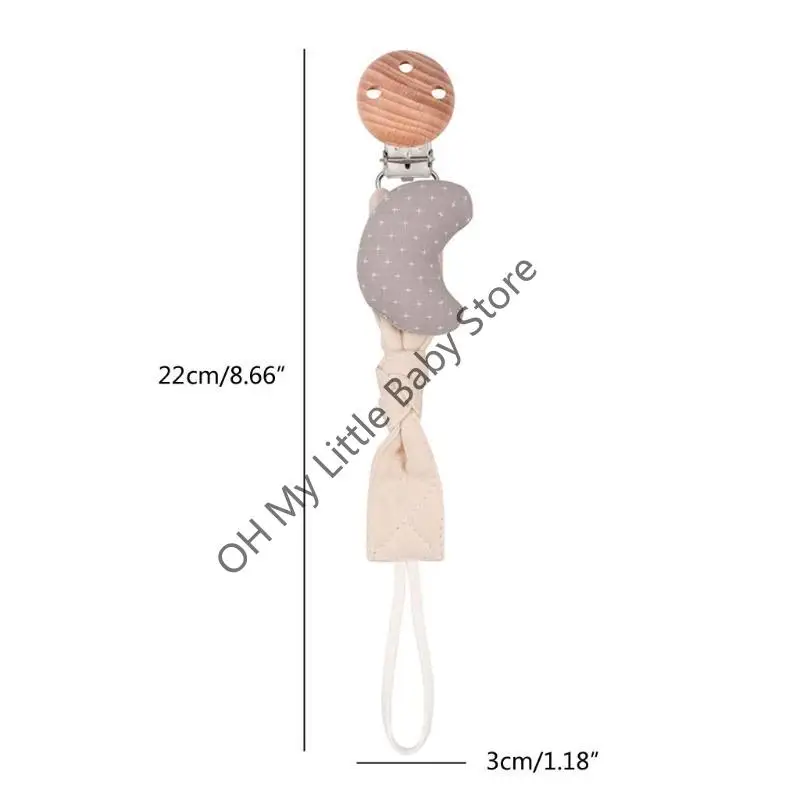 M76C هدية استحمام الطفل سلسلة مهديء من القطن على الطراز البوهيمي للأطفال البنات والأولاد مشبك الحلمة، حامل الحلمة، حزام الحلمة