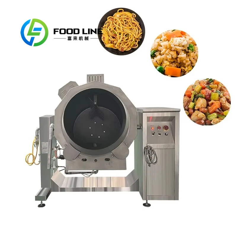 Mejor precio Máquina de cocina Robot automática de 300L, máquina de cocina giratoria para procesamiento de alimentos